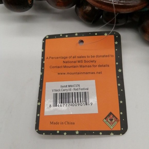 Mountain Mamas‎ Womens Handbag Multicolor Floral Fabric Zip Double Straps L NEW - Picture 8 of 8